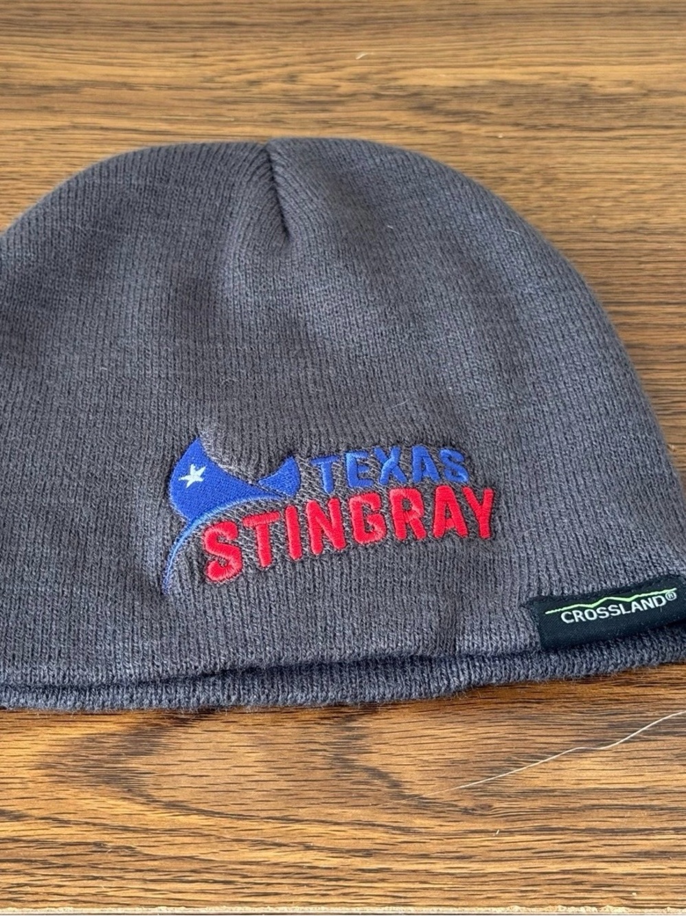 SeaWorld San Antonio Texas Stingray Roller Coaster Knit Beanie Charcoal